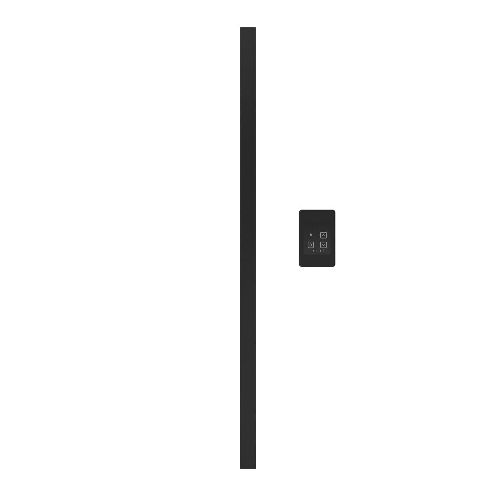 Amba Modello I Square 40" Hardwired Single Bar Matte Black Towel Warmer