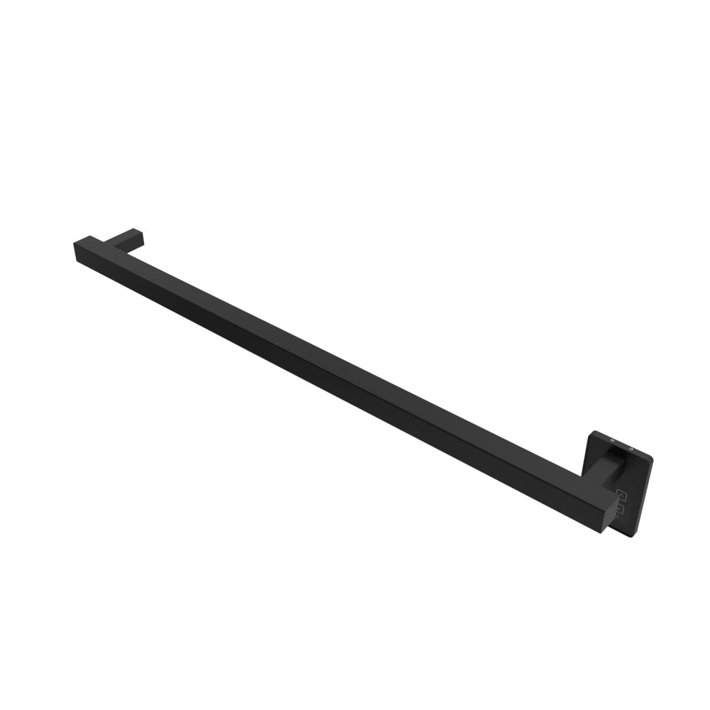 Amba Modello I Square 40" Hardwired Single Bar Matte Black Towel Warmer