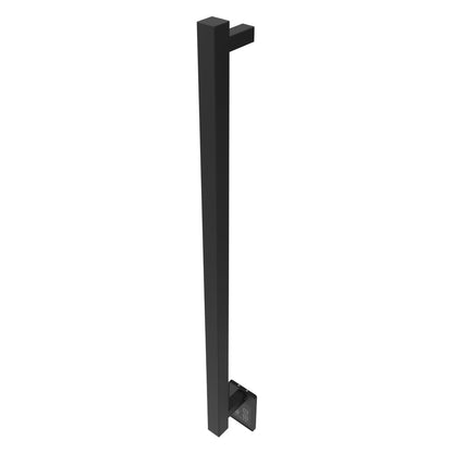 Amba Modello I Square 40" Hardwired Single Bar Matte Black Towel Warmer