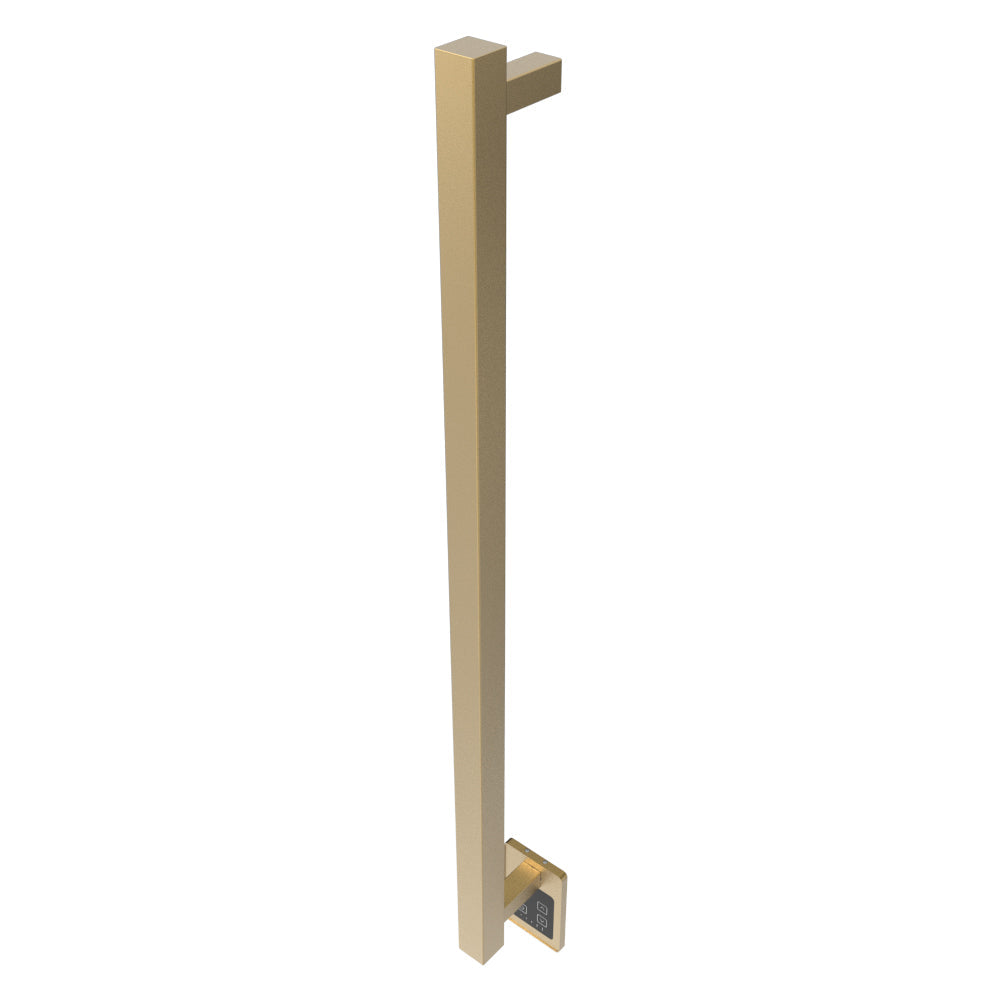 Amba Modello I Square 40" Hardwired Single Bar Satin Brass Towel Warmer