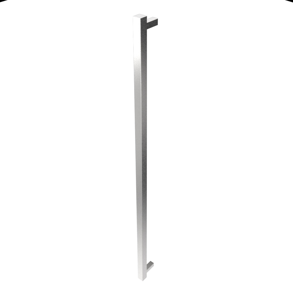 Amba Modello I Square 59" Hardwired Single Bar Brushed Stainless Steel Towel Warmer