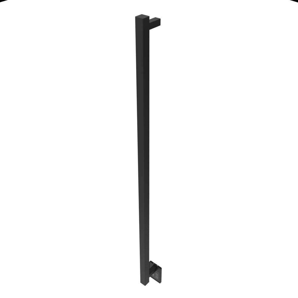 Amba Modello I Square 59" Hardwired Single Bar Matte Black Towel Warmer