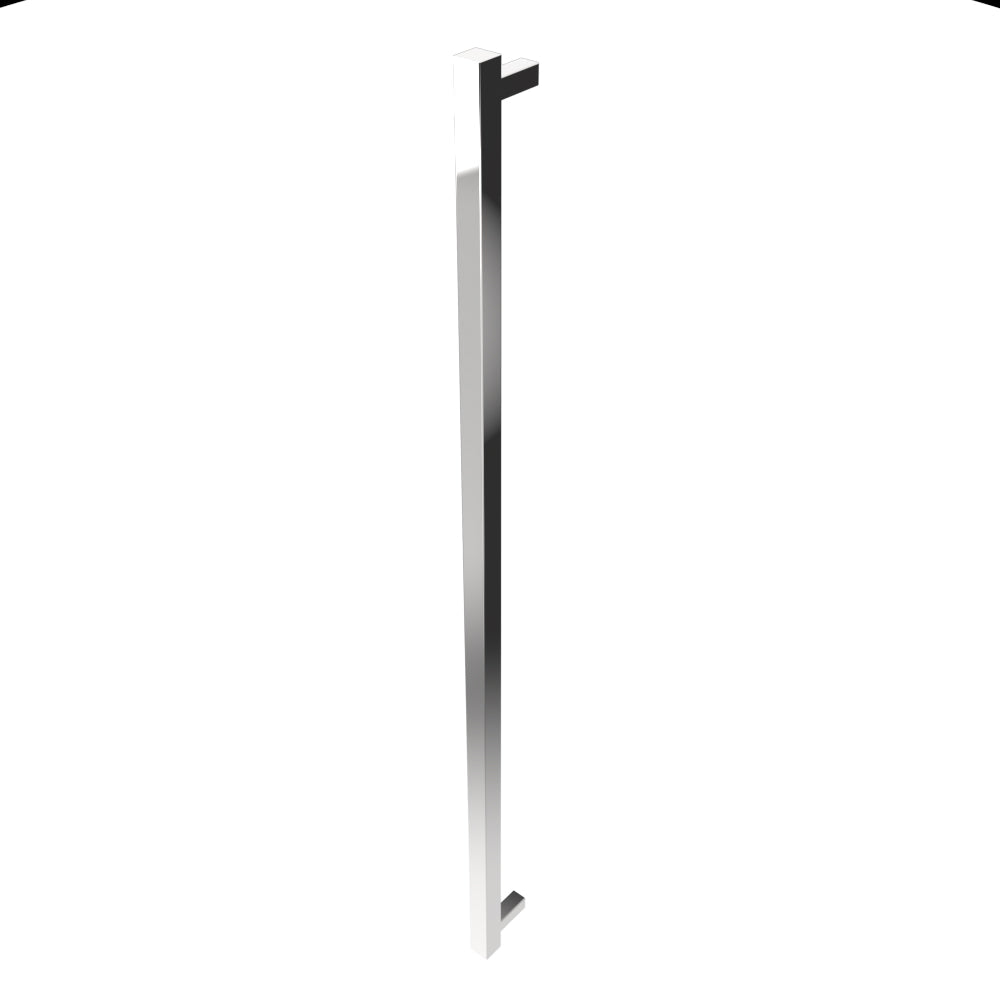 Amba Modello I Square 59" Hardwired Single Bar Polished Stainless Steel Towel Warmer