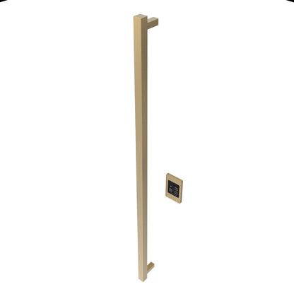 Amba Modello I Square 59" Hardwired Single Bar Satin Brass Towel Warmer