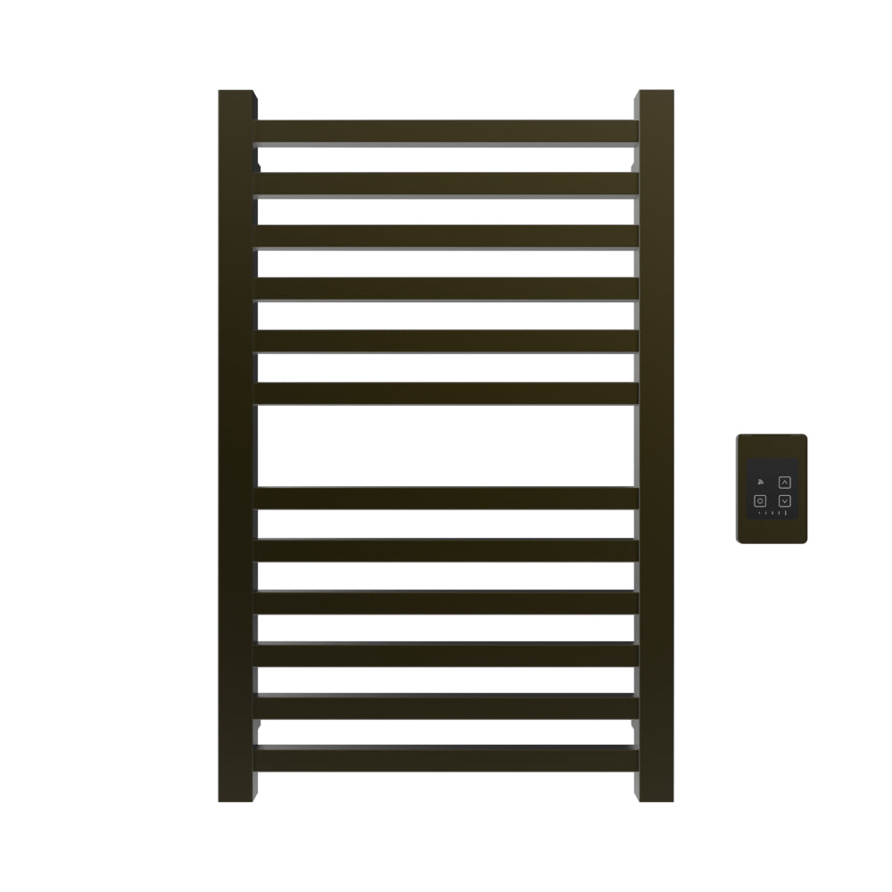 Amba Quadro Q2132 12-Bar Brushed Bronze Hardwired Towel Warmer