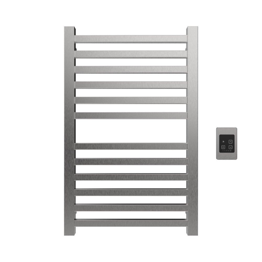 Amba Quadro Q2132 12-Bar Brushed Stainless Steel Hardwired Towel Warmer