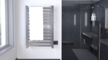 Amba Quadro Q2132 12-Bar Brushed Stainless Steel Hardwired Towel Warmer