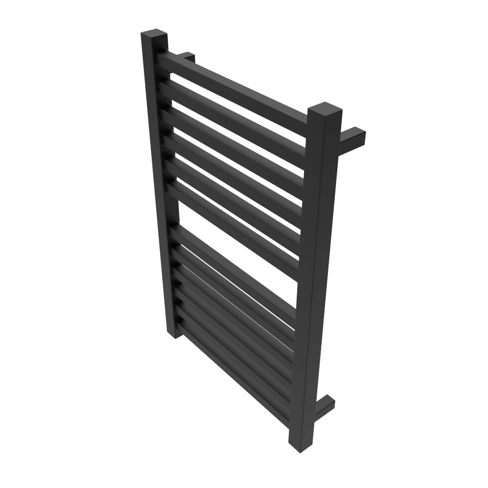 Amba Quadro Q2132 12-Bar Matte Black Hardwired Towel Warmer