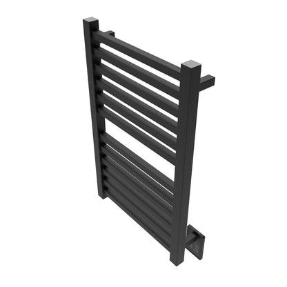 Amba Quadro Q2132 12-Bar Matte Black Hardwired Towel Warmer