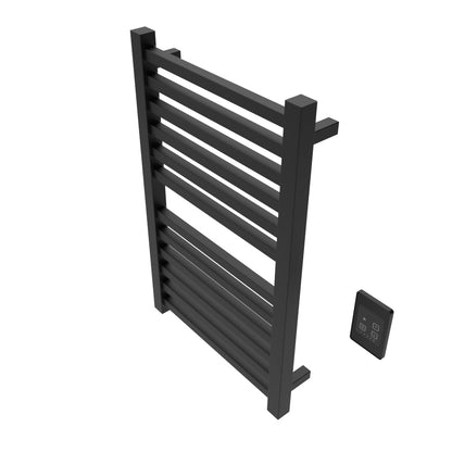 Amba Quadro Q2132 12-Bar Matte Black Hardwired Towel Warmer