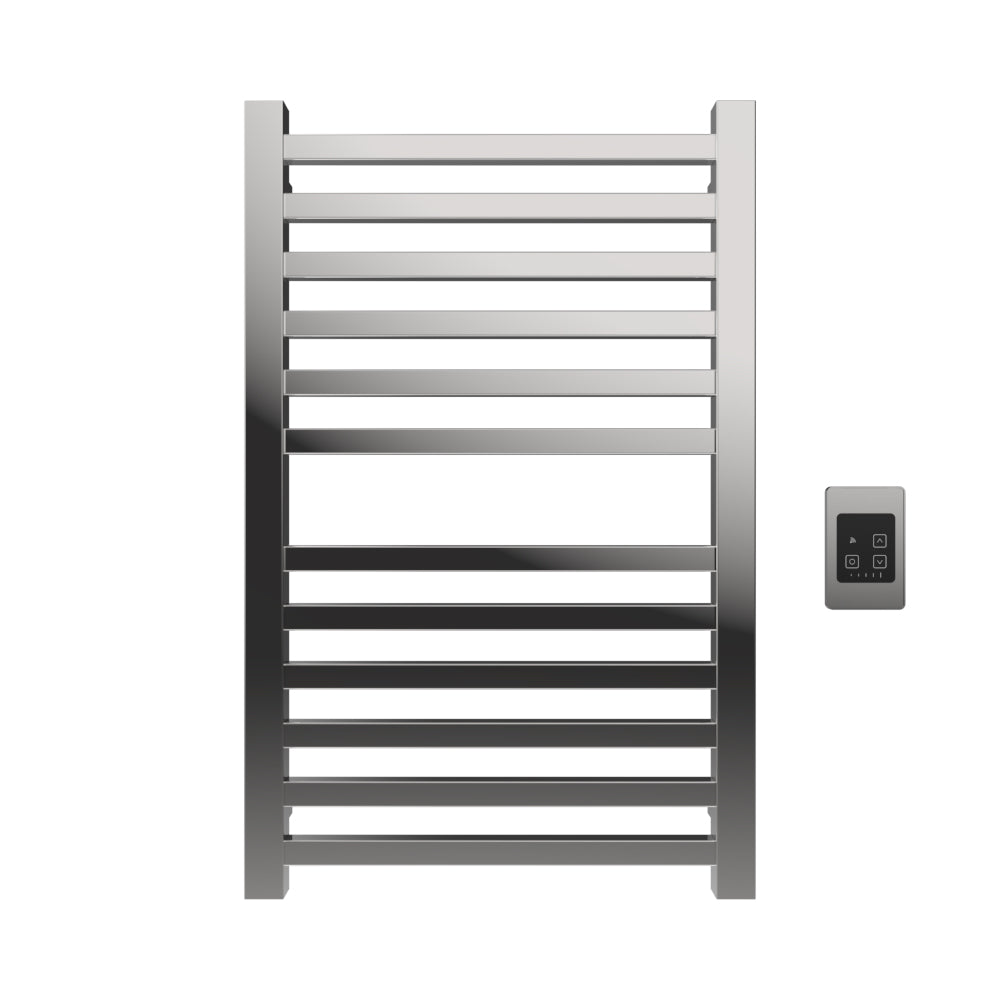 Amba Quadro Q2132 12-Bar Polished Stainless Steel Hardwired Towel Warmer