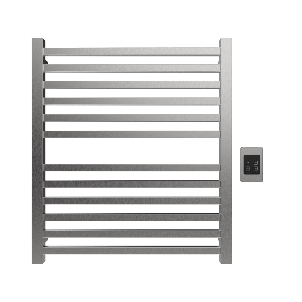 Amba Quadro Q2932 12-Bar Brushed Stainless Steel Hardwired Towel Warmer