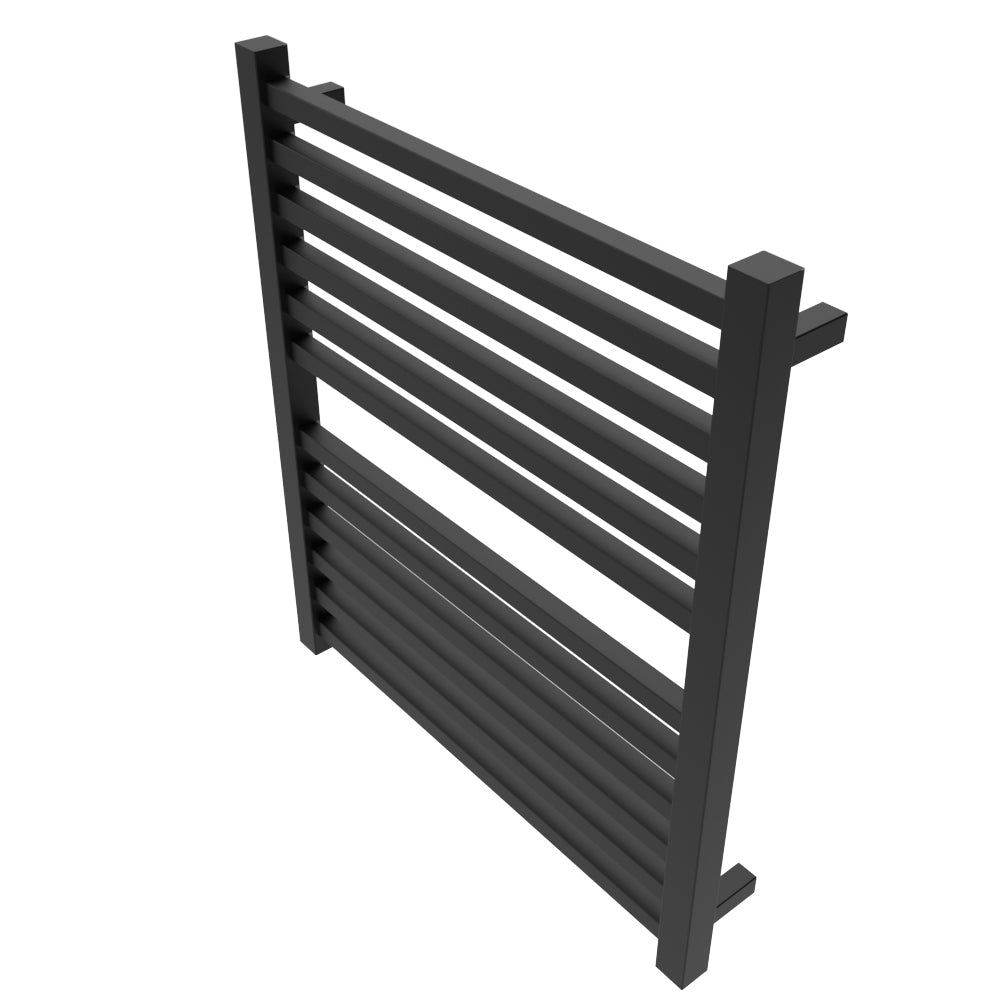 Amba Quadro Q2932 12-Bar Matte Black Hardwired Towel Warmer