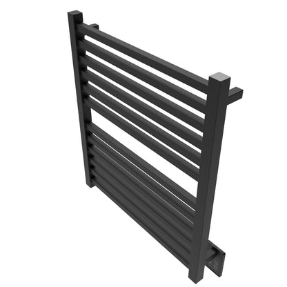 Amba Quadro Q2932 12-Bar Matte Black Hardwired Towel Warmer