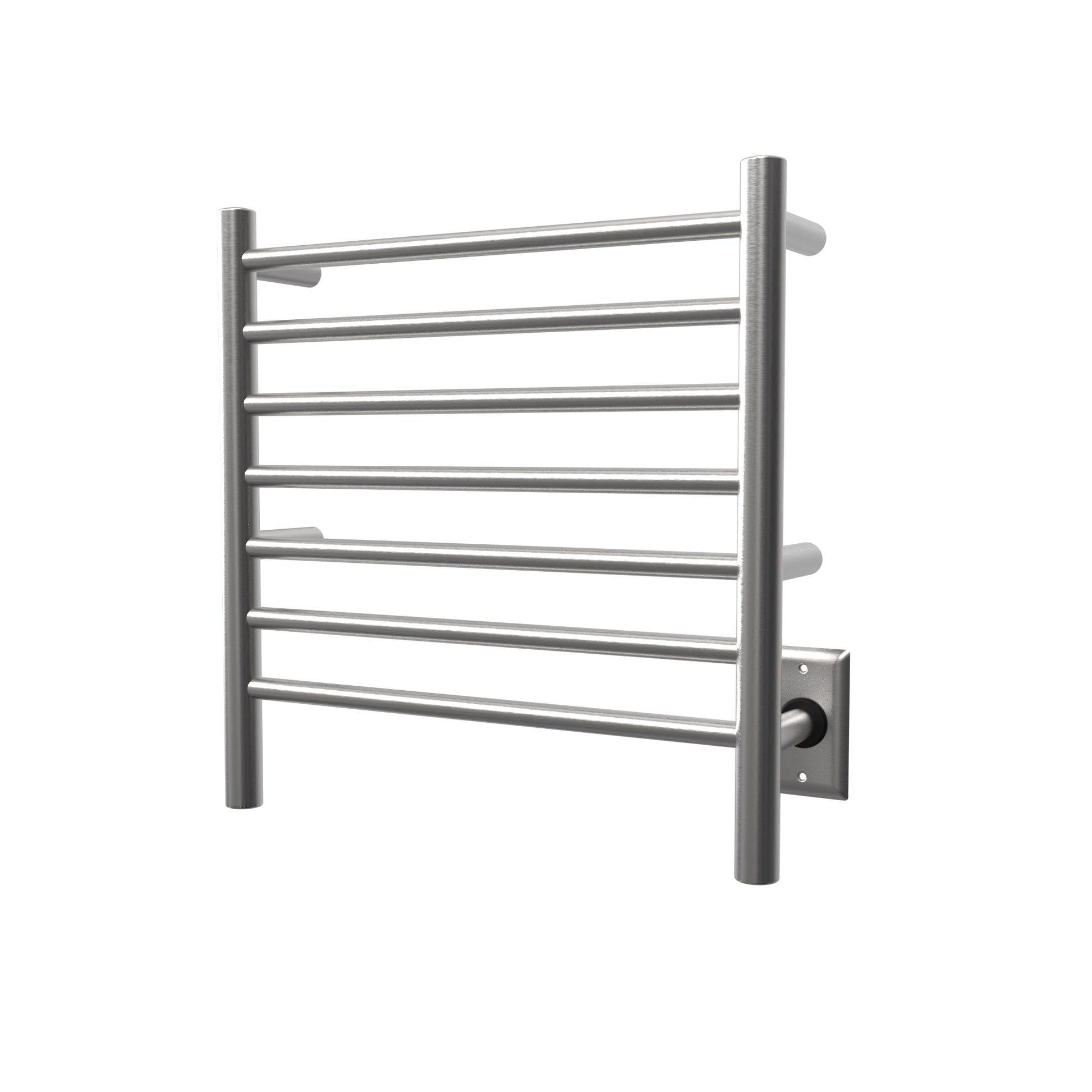 Amba Radiant Small 7-Bar Brushed Stainless Steel Hardwired and Plug-In Combo Towel Warmer