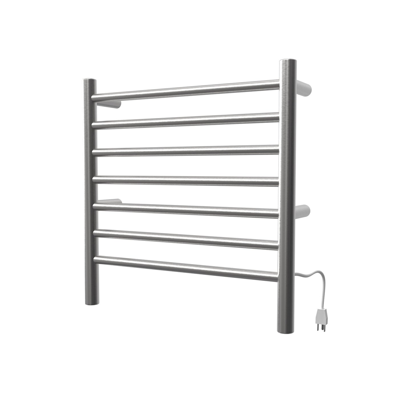 Amba Radiant Small 7-Bar Brushed Stainless Steel Hardwired and Plug-In Combo Towel Warmer