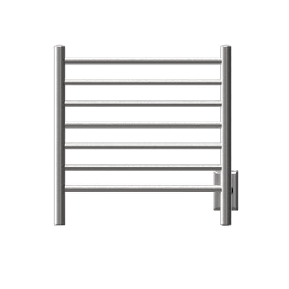 Amba Radiant Small 7-Bar Brushed Stainless Steel Hardwired and Plug-In Combo Towel Warmer