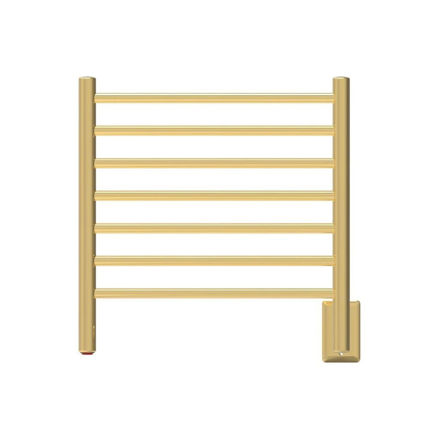 Amba Radiant Small 7-Bar Polished Gold Hardwired and Plug-In Combo Towel Warmer