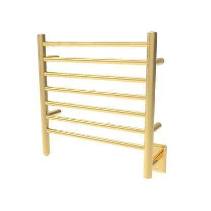 Amba Radiant Small 7-Bar Polished Gold Hardwired and Plug-In Combo Towel Warmer