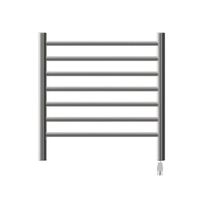 Amba Radiant Small 7-Bar Polished Stainless Steel Hardwired and Plug-In Combo Towel Warmer