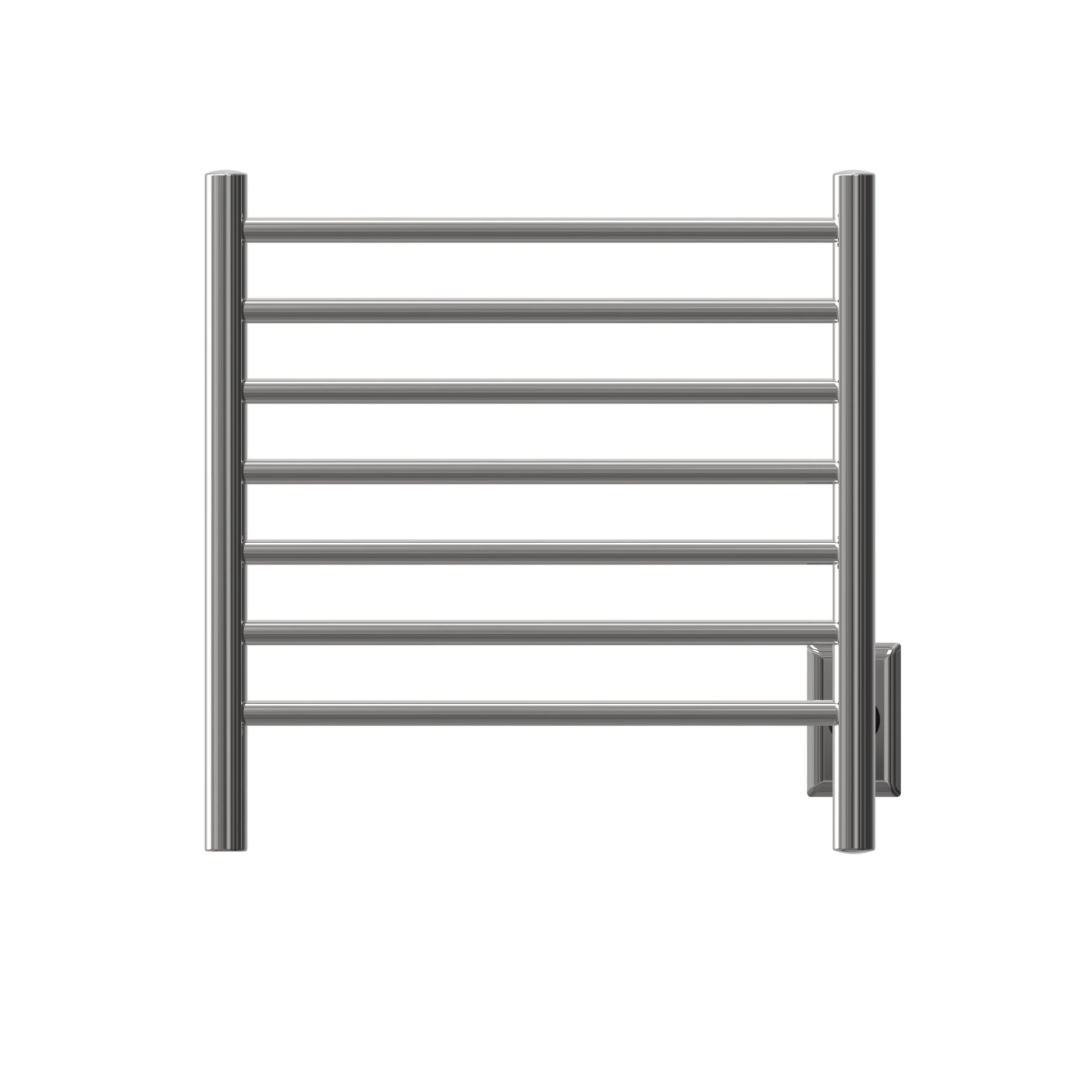 Amba Radiant Small 7-Bar Polished Stainless Steel Hardwired and Plug-In Combo Towel Warmer