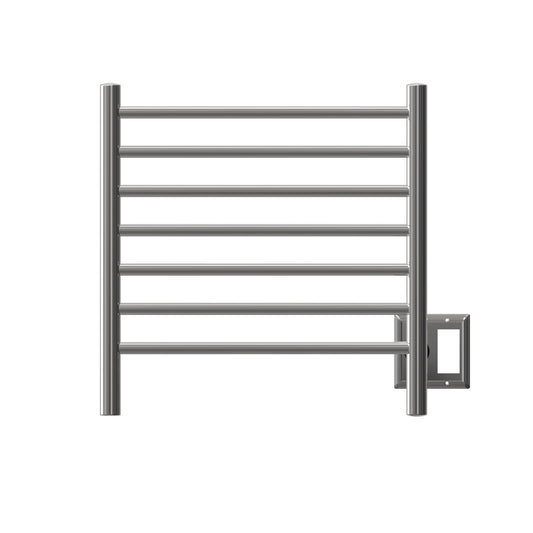 Amba Radiant Small 7-Bar Polished Stainless Steel Hardwired and Plug-In Combo Towel Warmer