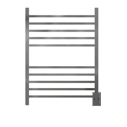 Amba Radiant Square 10-Bar Polished Stainless Steel Hardwired and Plug-In Combo Towel Warmer