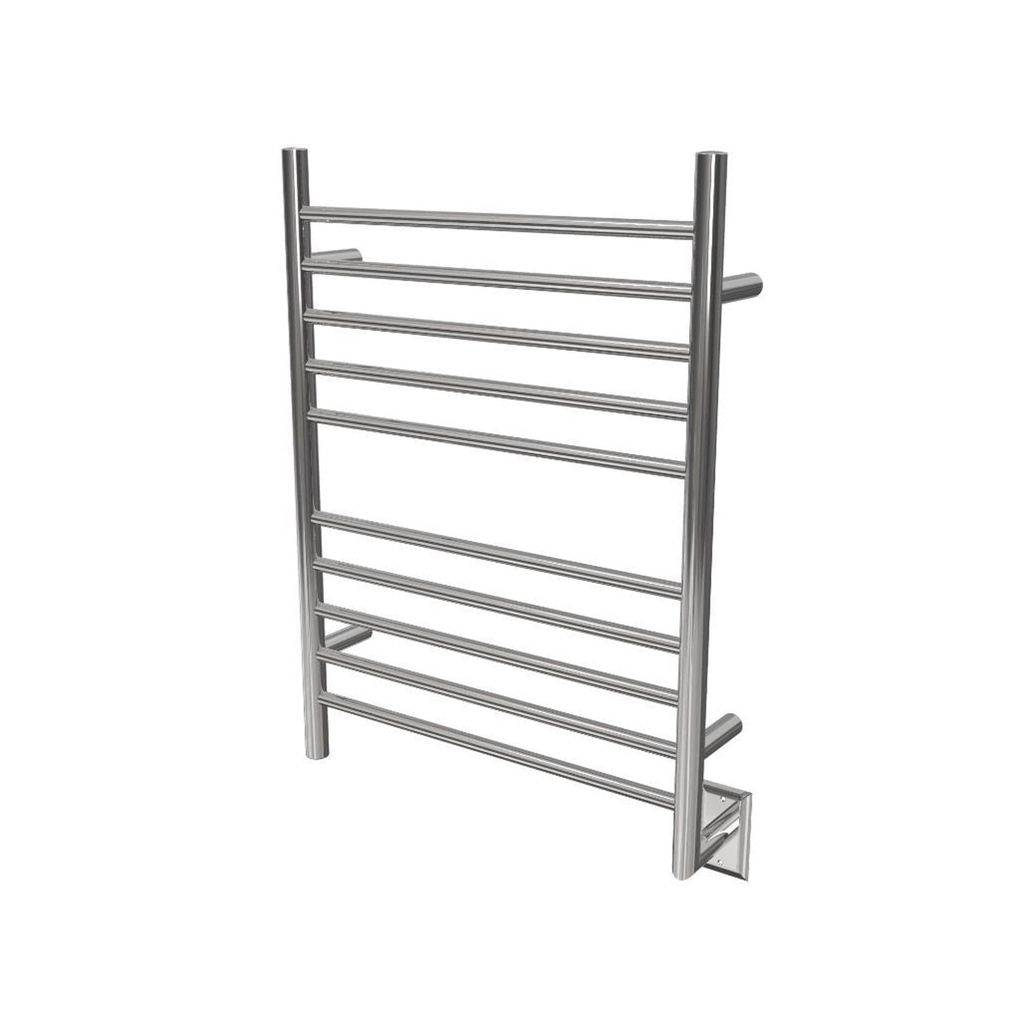 Amba Radiant Straight 10-Bar Polished Stainless Steel Hardwired Towel Warmer