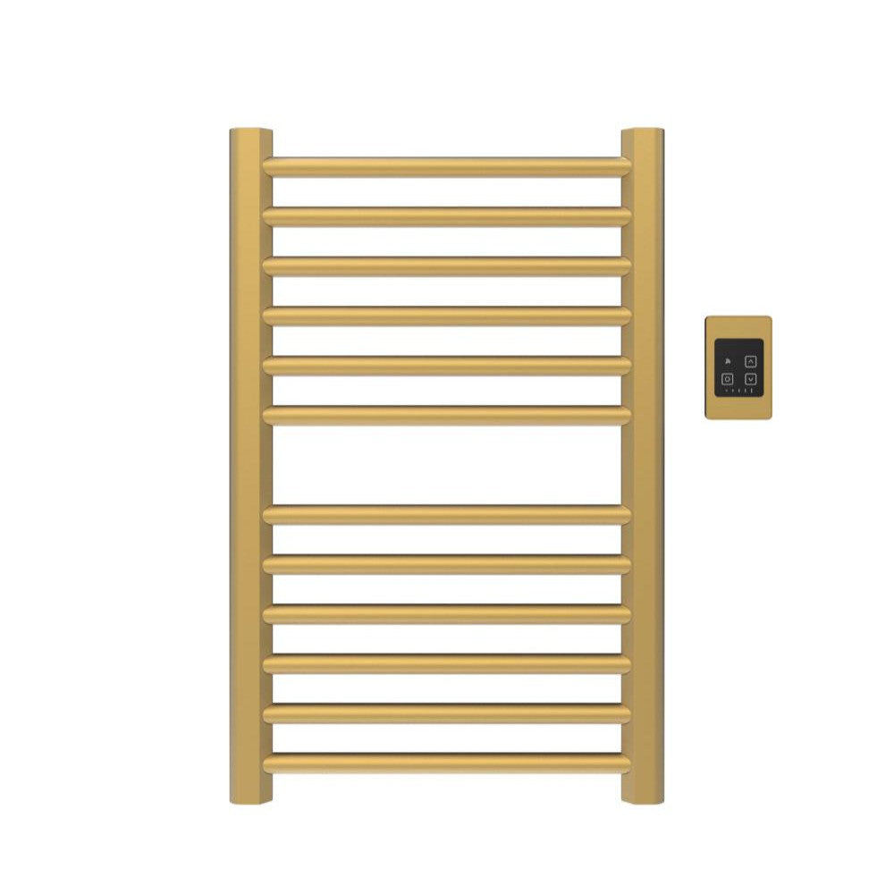 Amba Sirio S2132 12-Bar Satin Brass Hardwired Towel Warmer