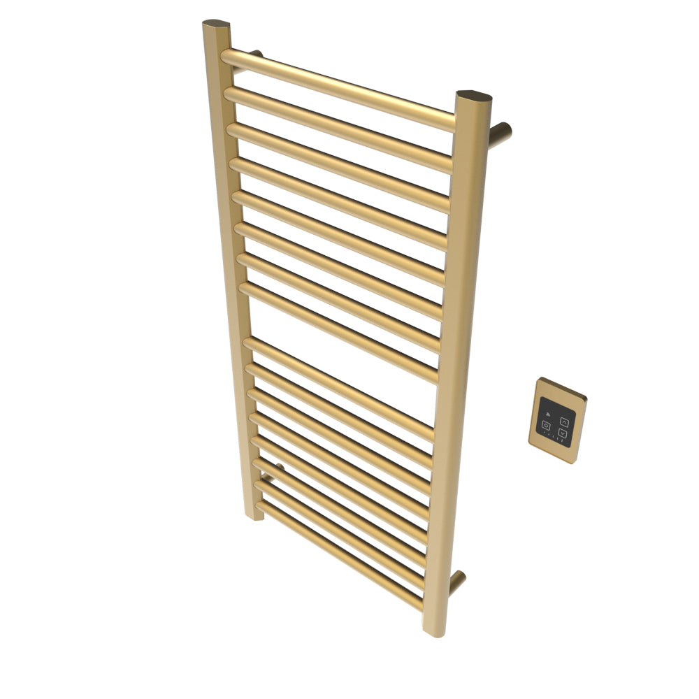 Amba Sirio S2142 16-Bar Satin Brass Hardwired Towel Warmer