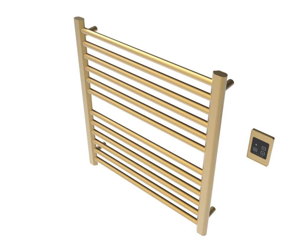 Amba Sirio S2932 12-Bar Satin Brass Hardwired Towel Warmer