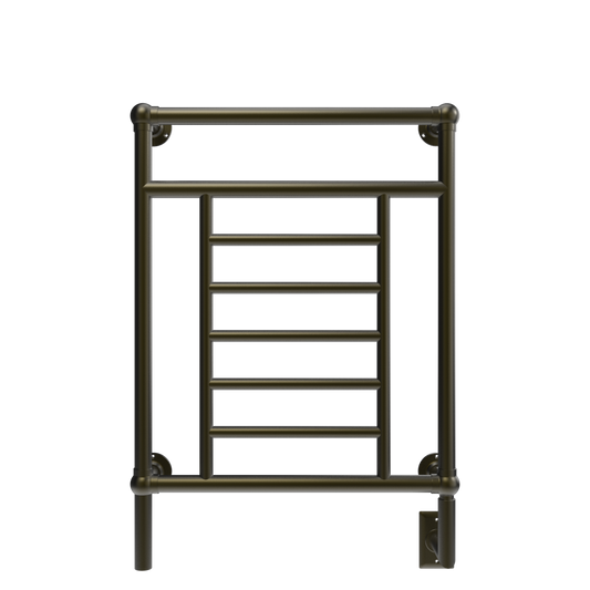 Amba Traditional 25" 8-Bar Brushed Bronze Hardwired Towel Warmer