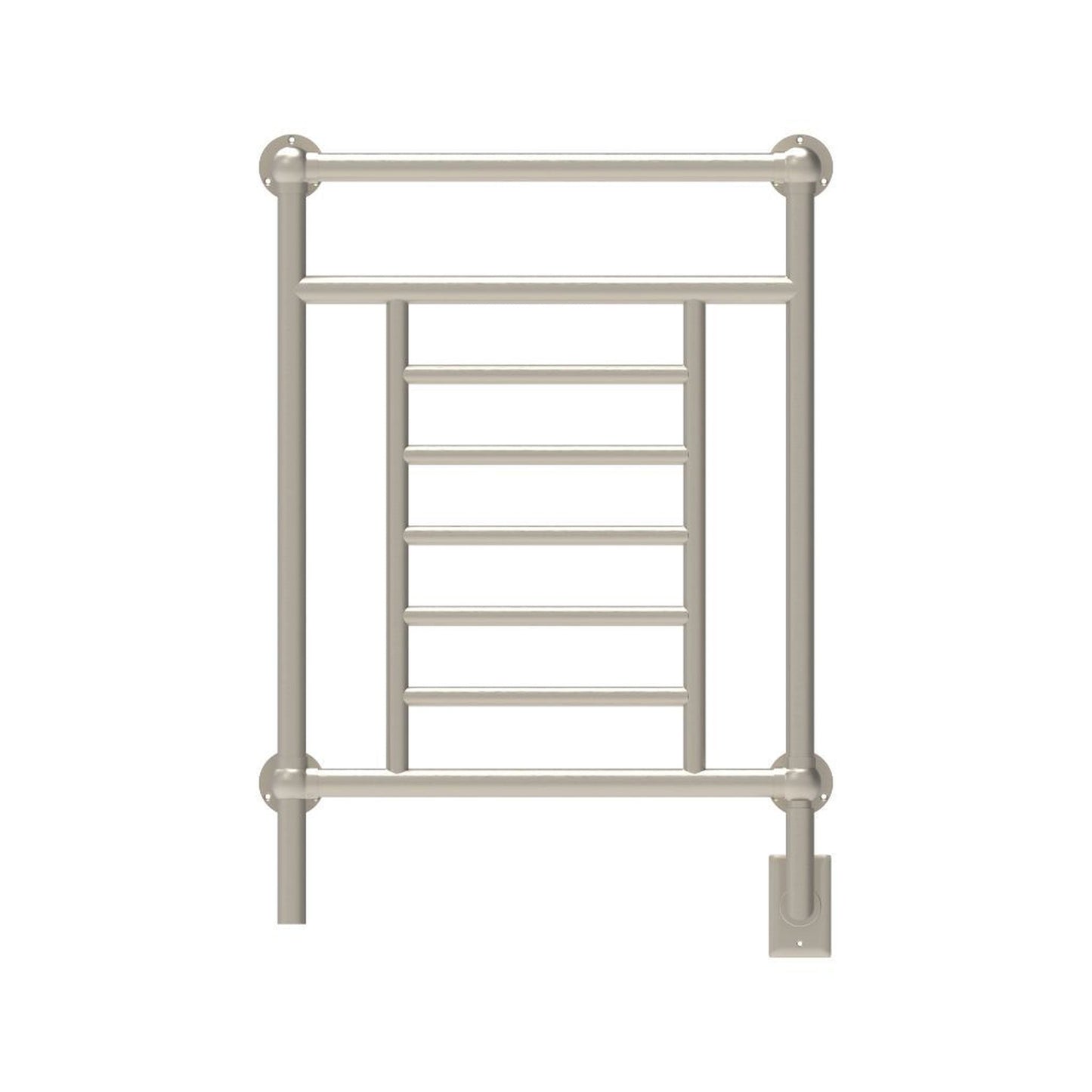 Amba Traditional 25" 8-Bar Brushed Nickel Hardwired Towel Warmer