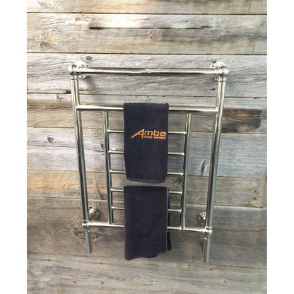 Amba Traditional 25" 8-Bar Polished Nickel Hardwired Towel Warmer