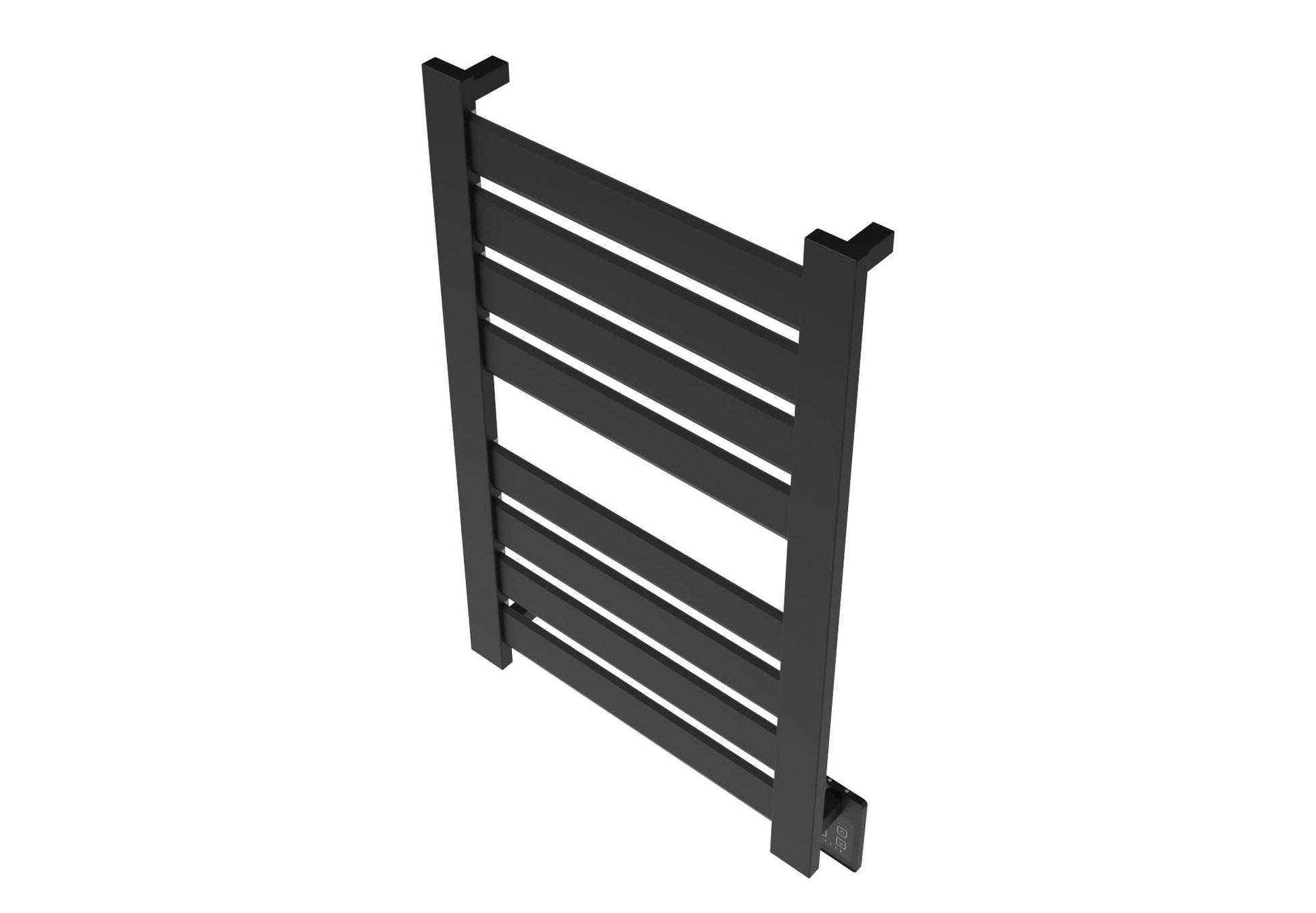 Amba Vega V2337 8-Panel Matte Black Hardwired Towel Warmer