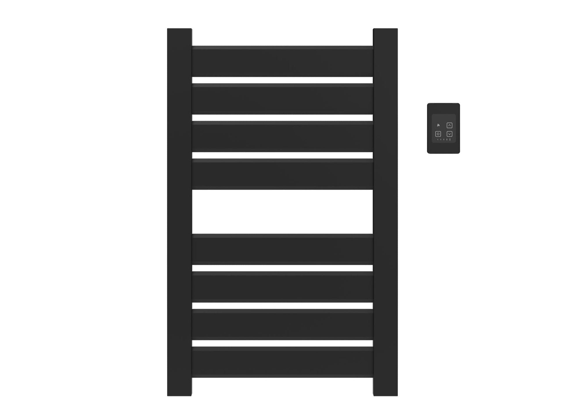 Amba Vega V2337 8-Panel Matte Black Hardwired Towel Warmer