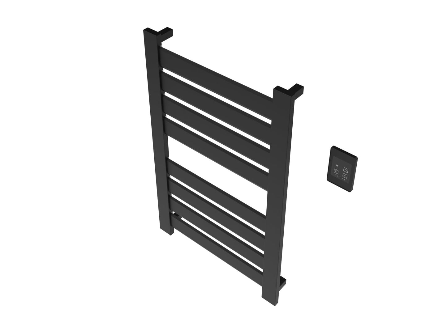 Amba Vega V2337 8-Panel Matte Black Hardwired Towel Warmer