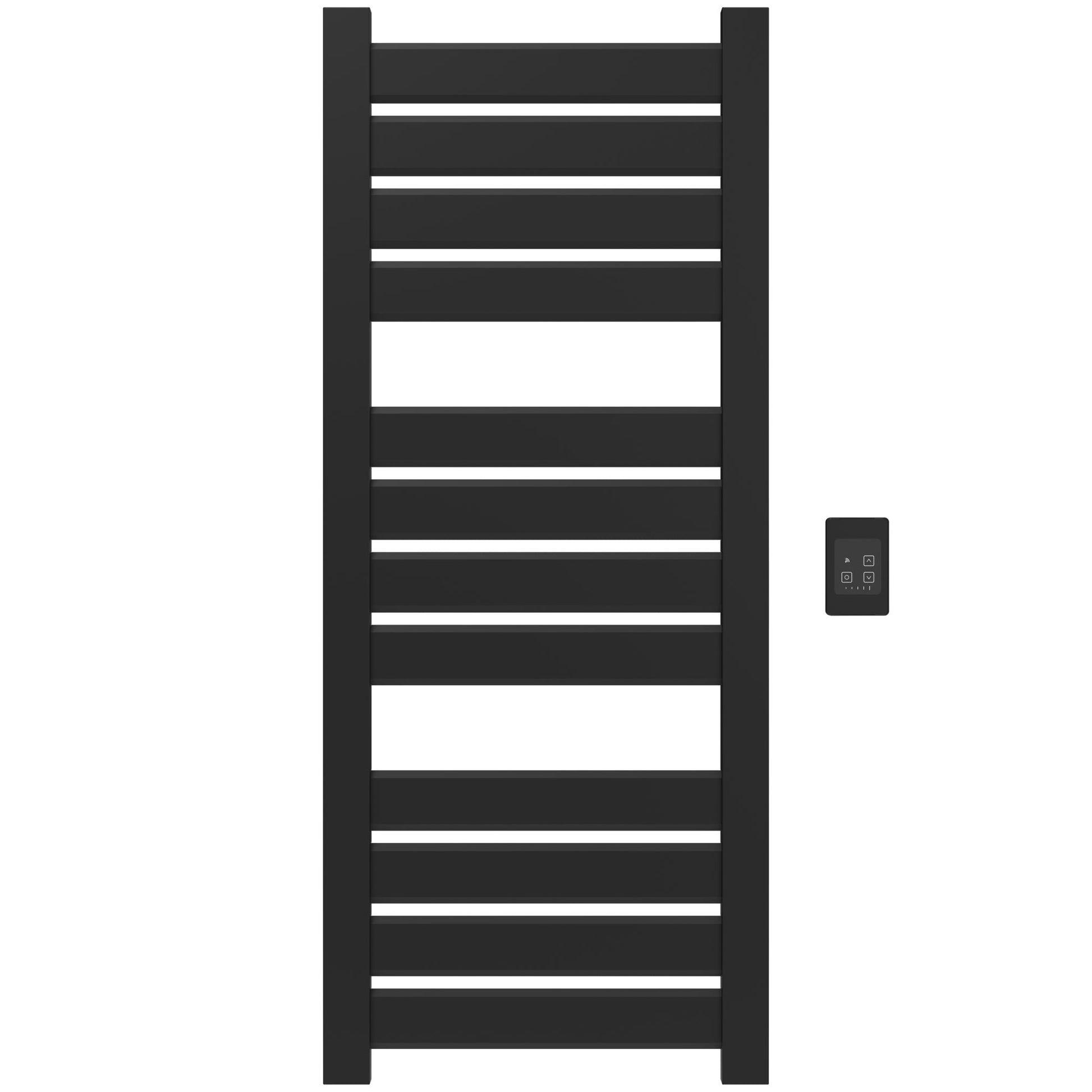 Amba Vega V2356 12-Panel Matte Black Hardwired Towel Warmer