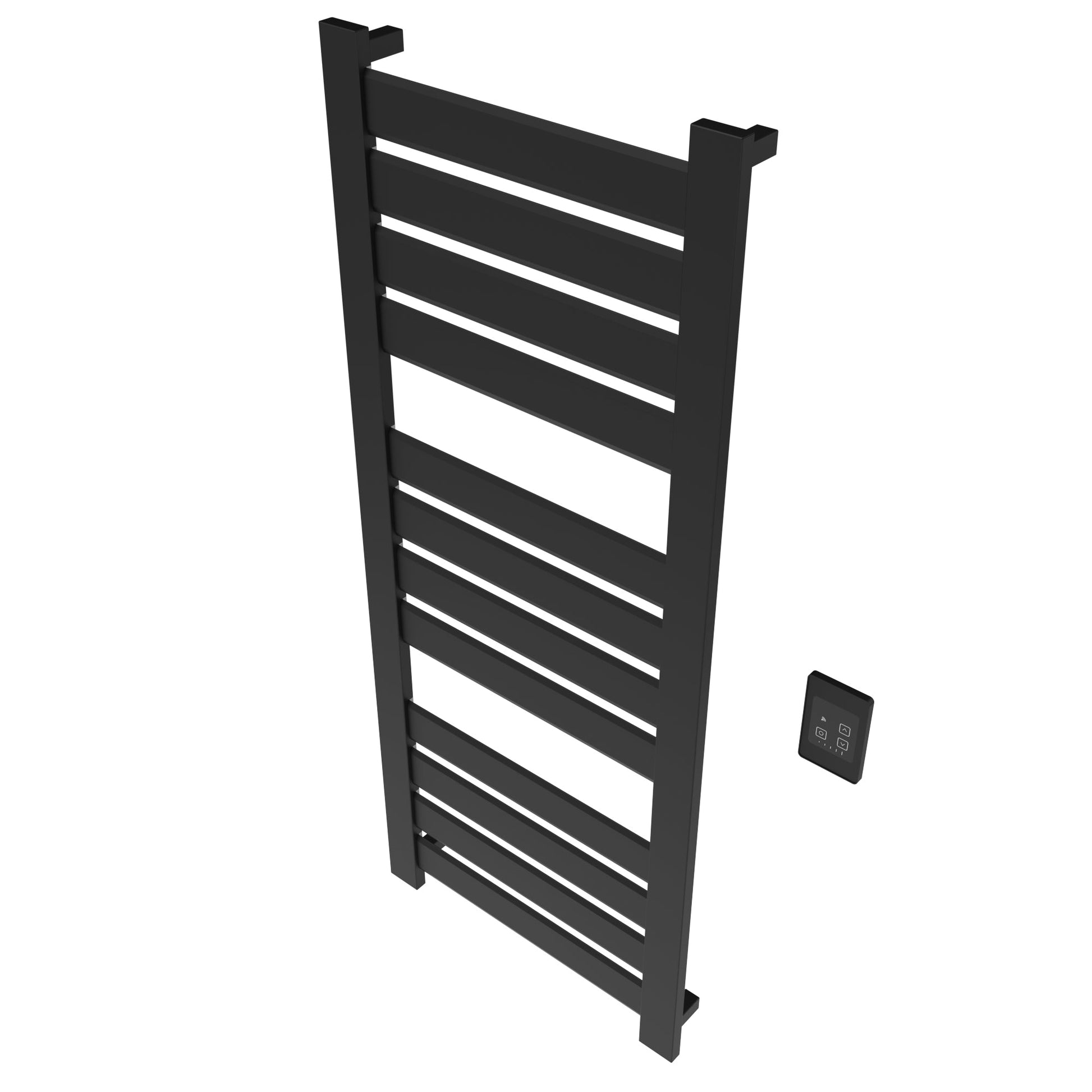 Amba Vega V2356 12-Panel Matte Black Hardwired Towel Warmer