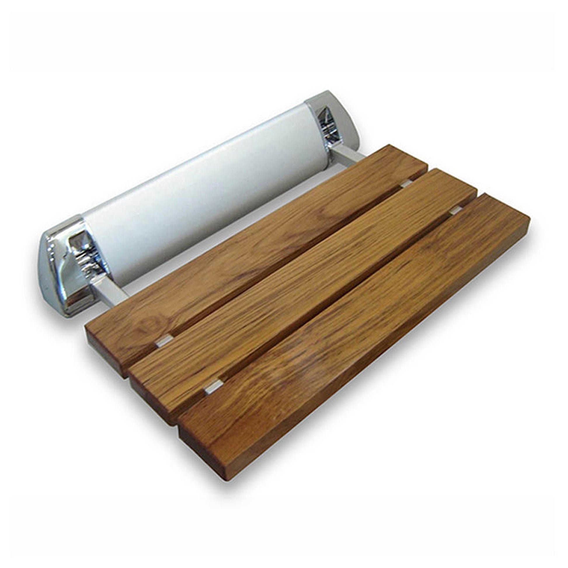 Amerec 20" x 13" Wall-Mount Fold Down Steam Shower Teak Seat