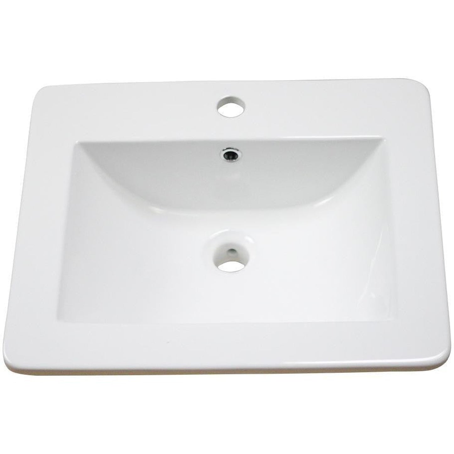 American Imaginations AI-1181 21" White Rectangular Drop In Transitional Ceramic Top
