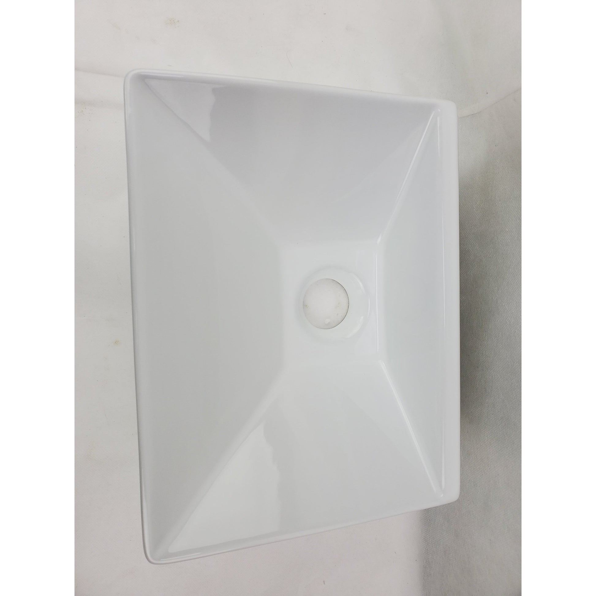 American Imaginations AI-1243 12" Rectangle Enamel Glaze White Ceramic Traditional