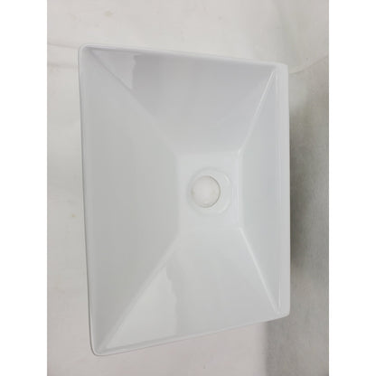 American Imaginations AI-1243 12" Rectangle Enamel Glaze White Ceramic Traditional
