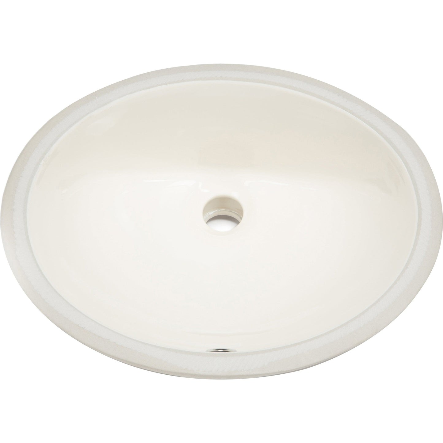 American Imaginations AI-12805 20" Biscuit Oval Ceramic Undermount Bathroom Sink Set