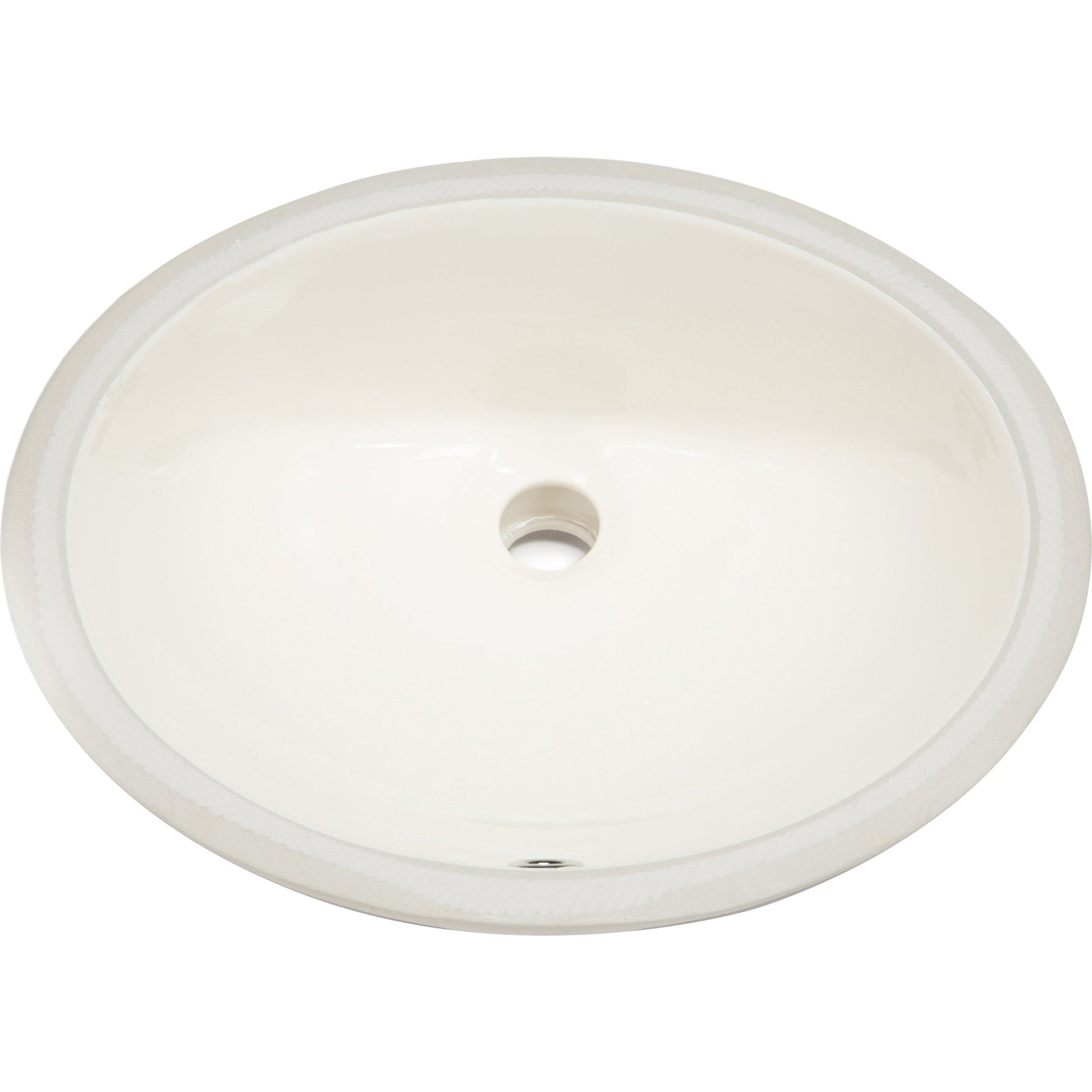 American Imaginations AI-12805 20" Biscuit Oval Ceramic Undermount Bathroom Sink Set