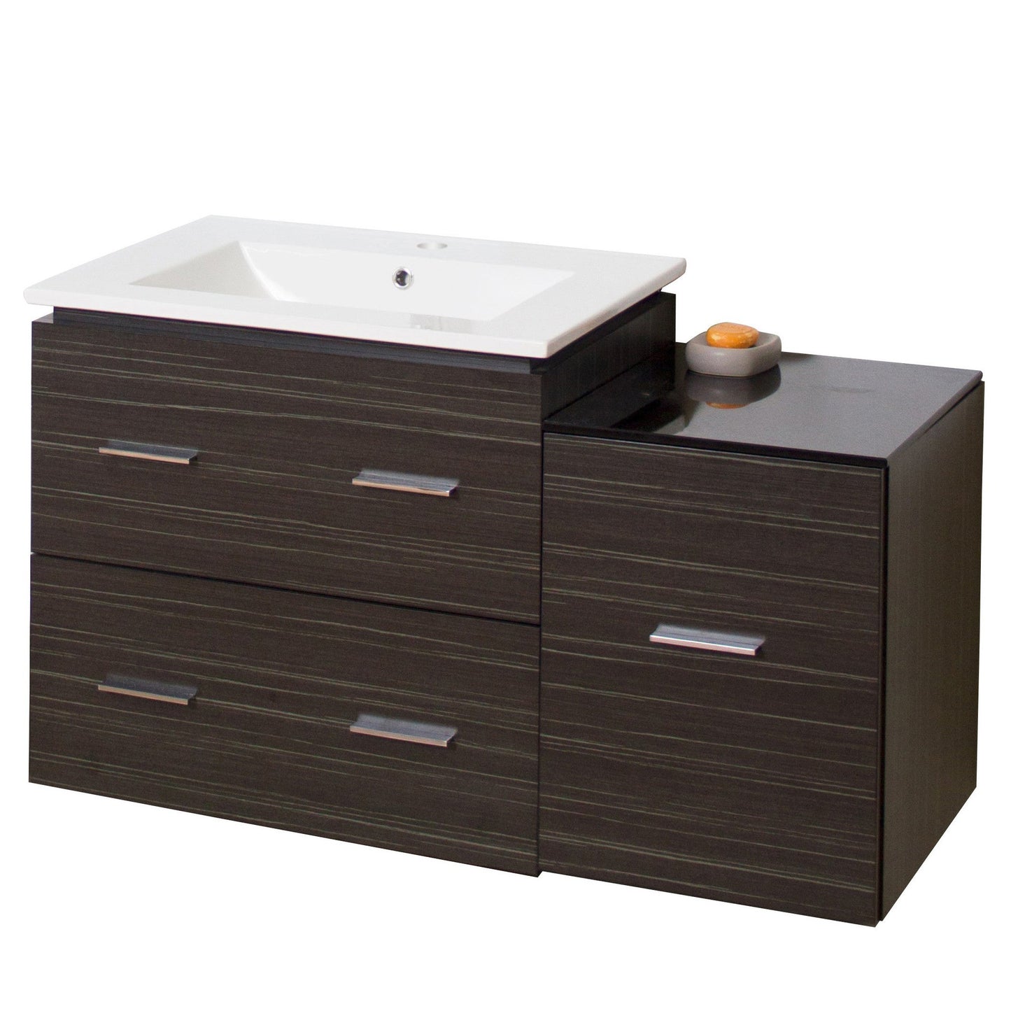 American Imaginations AI-1289 38" Dawn Grey Rectangular Wall Mount Modern Vanity Set