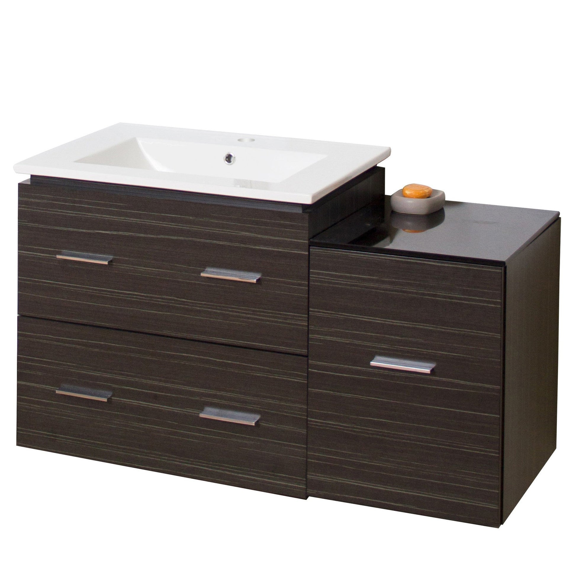 American Imaginations AI-1289 38" Dawn Grey Rectangular Wall Mount Modern Vanity Set