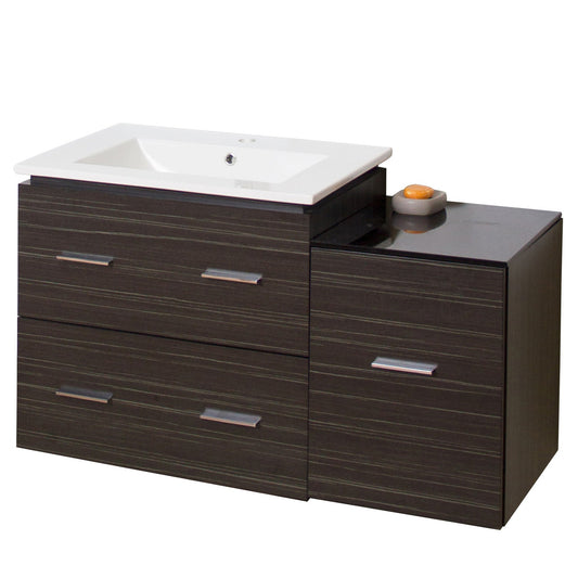 American Imaginations AI-1289 38" Dawn Grey Rectangular Wall Mount Modern Vanity Set
