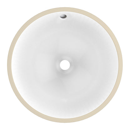 American Imaginations AI-12935 17" White Round Ceramic Undermount Bathroom Sink Set