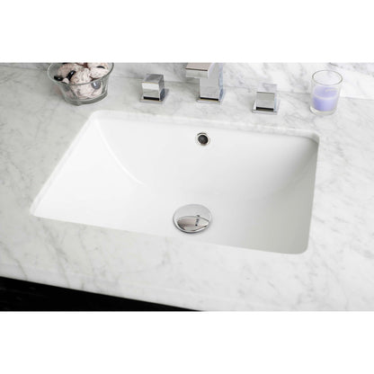 American Imaginations AI-12959 18" White Rectangular Ceramic Undermount Bathroom Sink Set